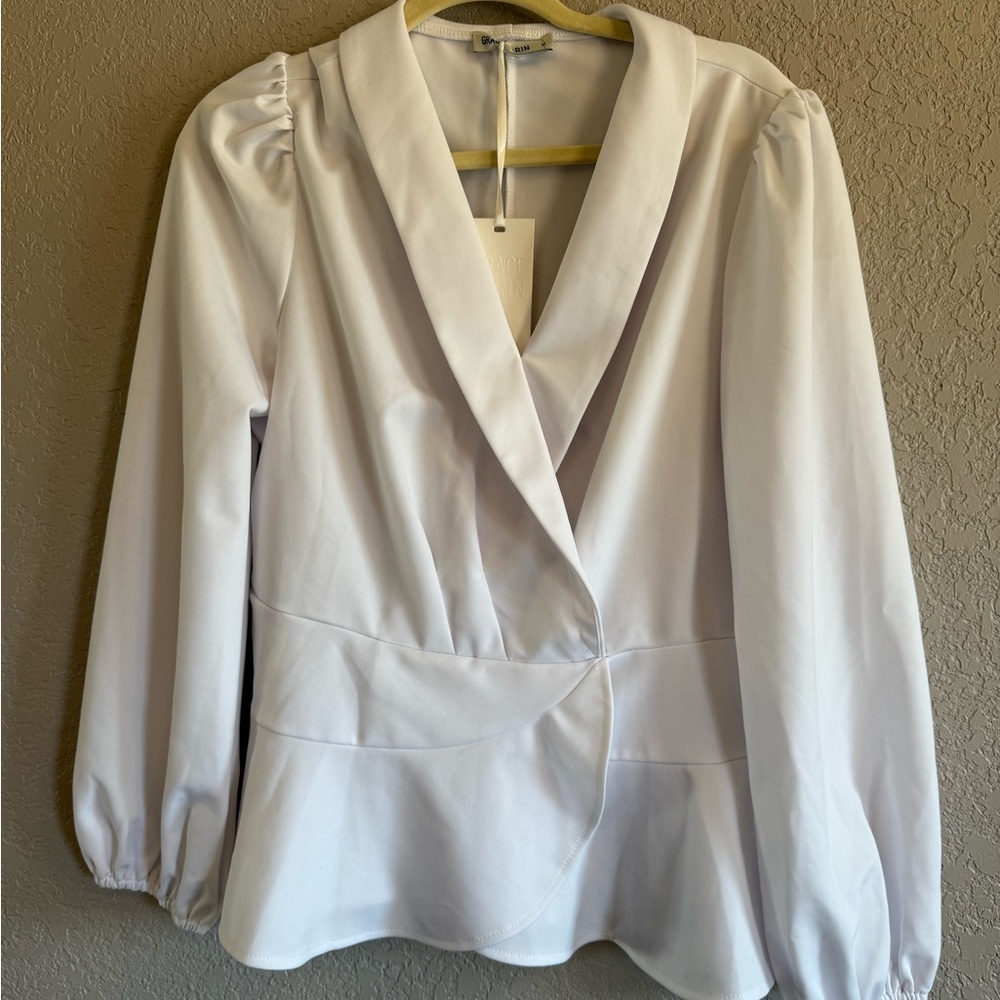Grace Karin Classic White Blazer
